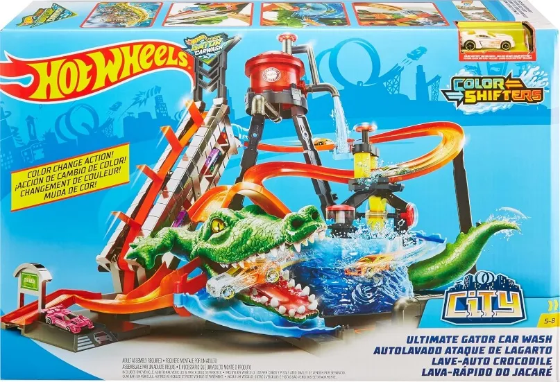 Hot Wheels City Car Wash and Giant Gator
